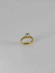 14 K Gold Kaplama Zirkon Taşlı Yüzük