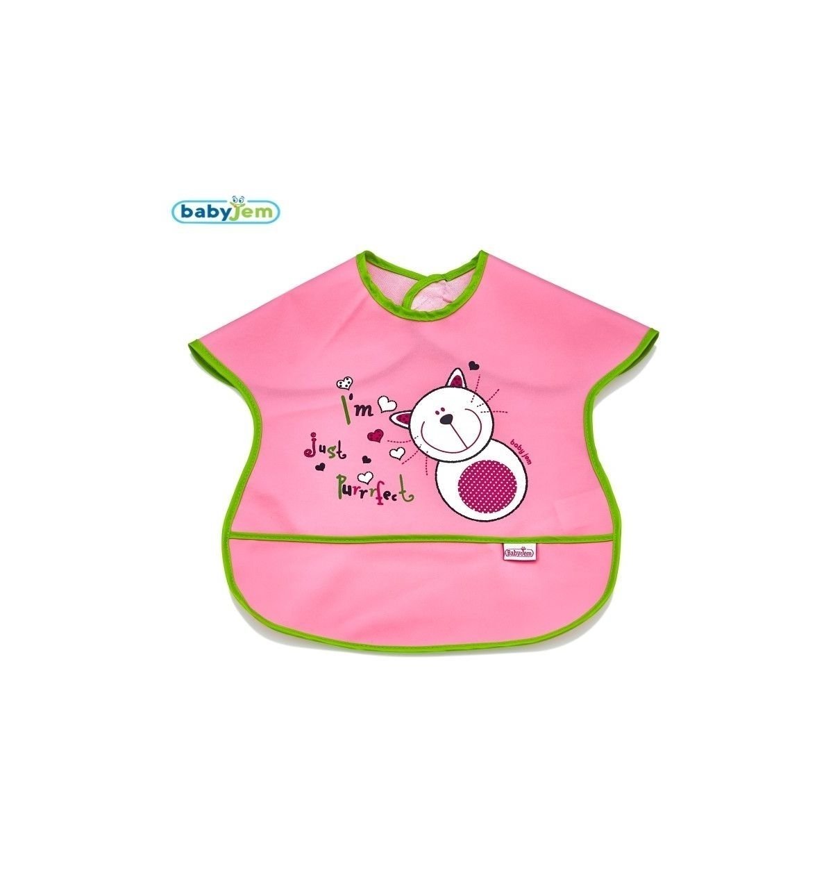 Babyjem Poli Muşamba Önlük Büyük Pembe