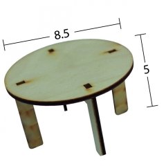 Ahşap Minyatür Yuvarlak Masa N:MN37