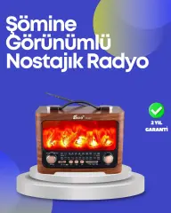 Taşınabilir Kamp Hoparlörü – Solar Şarjlı, Şömine Efektli, 7w Güçlü Ses