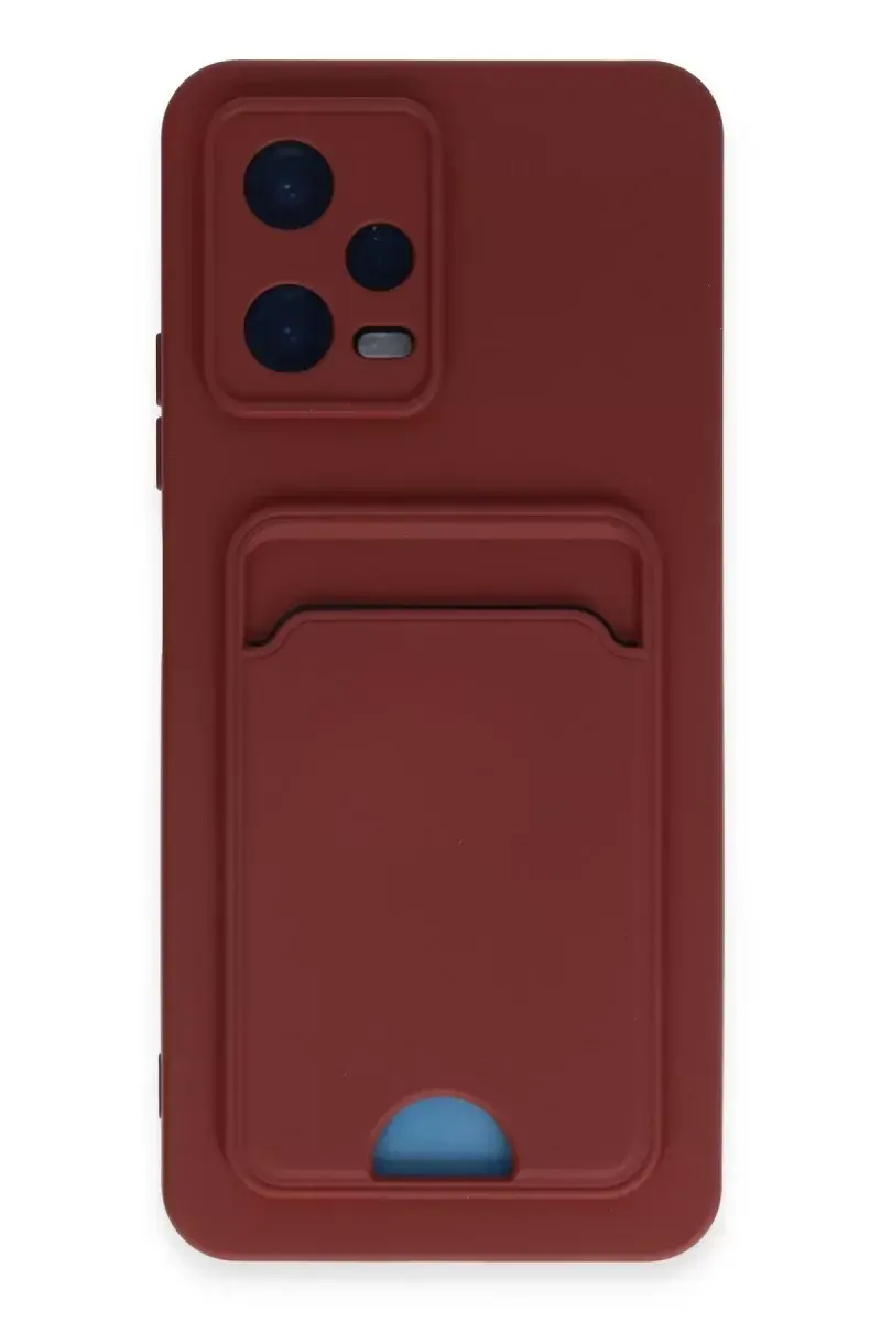 Newface Xiaomi Poco X5 5g Kılıf Kelvin Kartvizitli Silikon - Bordo