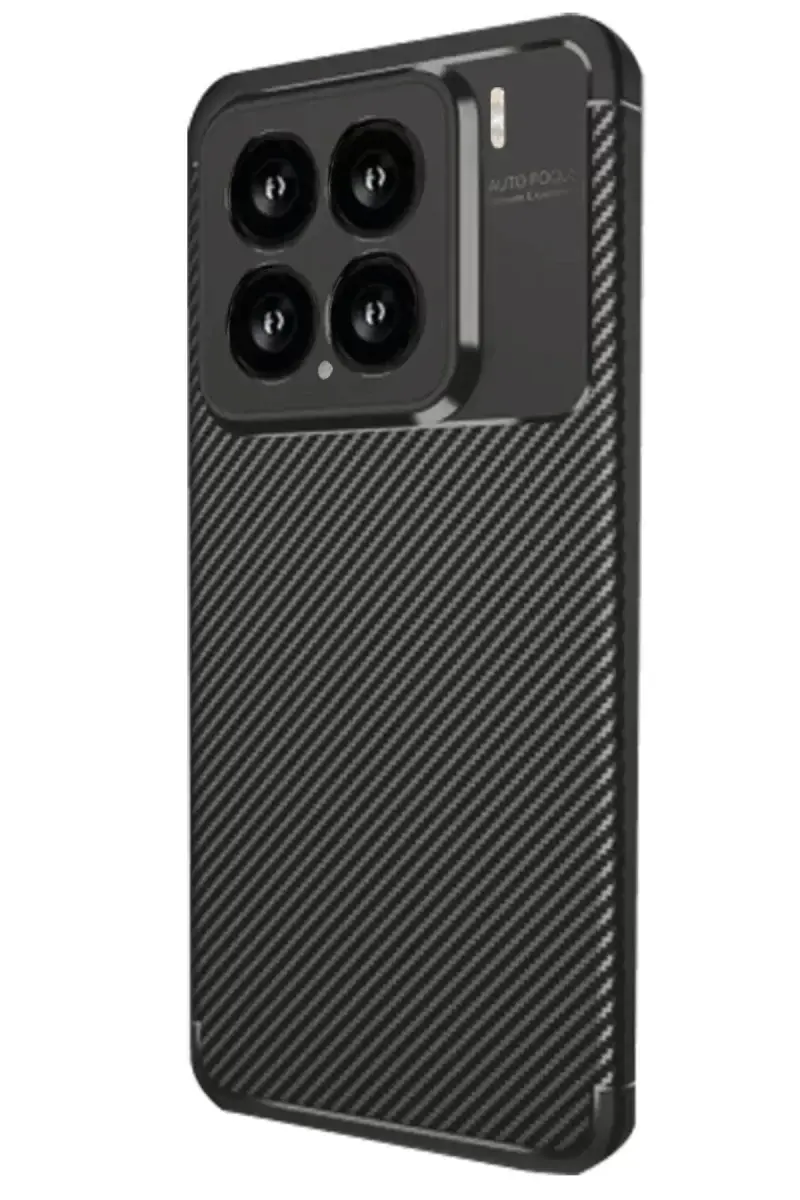 Newface Xiaomi Mi 15 Kılıf Auto Focus Karbon Kapak - Siyah
