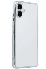 Newface Samsung Galaxy A06 Kılıf Razer Lensli Silikon - Gümüş