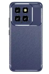 Newface Xiaomi Mi 14t Kılıf Auto Focus Karbon Kapak - Lacivert