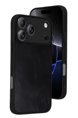 Newface Apple İphone 17 Pro Max Aras Deri Kapak - Siyah