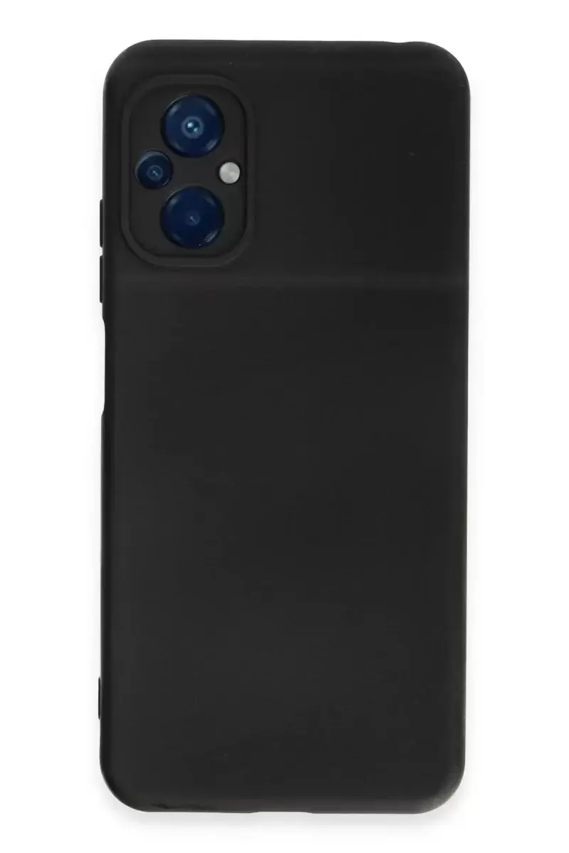 Newface Xiaomi Poco M5 Kılıf Nano İçi Kadife Silikon - Siyah