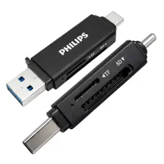 Philips Swr1617b/93 Usb 3.0 & Usb-c Çift Girişli Sd/tf Kart Okuyucu - Otg Destekli