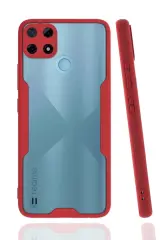 Newface Realme C25y Kılıf Platin Silikon - Kırmızı