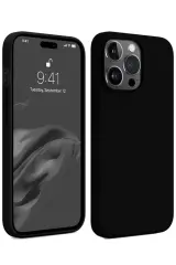 Newface İphone 15 Pro Max Kılıf First Silikon - Siyah