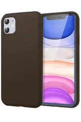 Newface İphone 11 Kılıf First Silikon - Kahverengi