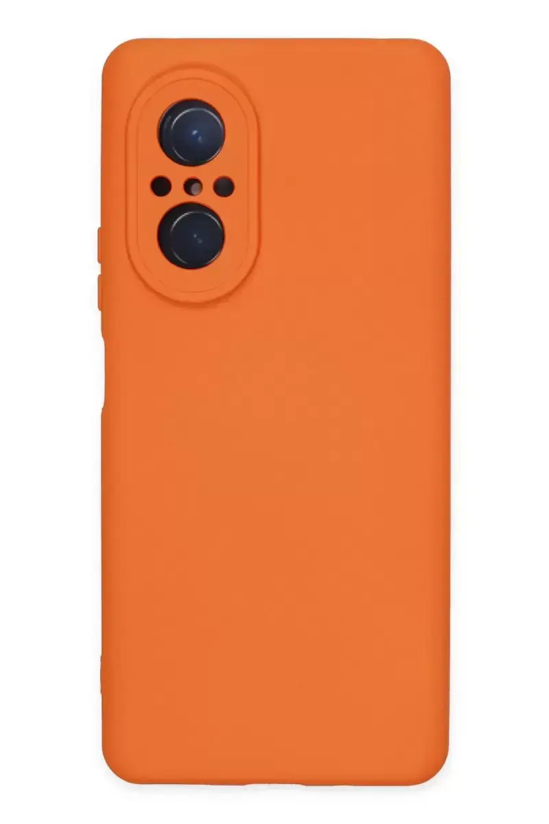 Newface Huawei Nova 9 Se Kılıf Nano İçi Kadife Silikon - Turuncu