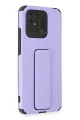 Newface Xiaomi Redmi 10c Kılıf Mega Standlı Silikon - Lila
