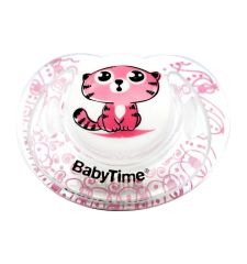 BabyTime BT143 Silikon Damaklı Koruyucu Kapaklı Akide Gövdekli Emzik No:1 - Pembe