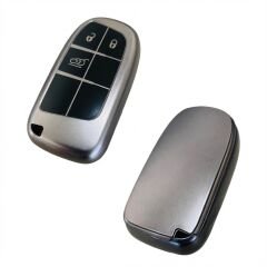 Fiat Egea Cross 500 Jeep Uyumlu Smart 3 Buton Silikon Oto Anahtar Kumanda Kabı Kılıf Gri