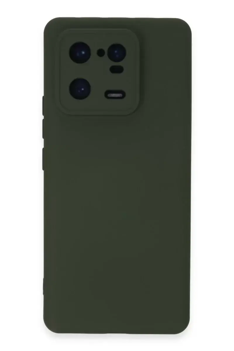 Newface Xiaomi Mi 13 Pro Kılıf Nano İçi Kadife Silikon - Koyu Yeşil