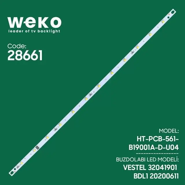 Weko Bdl1 Vestel Uyumlu Buzdolabı İç Aydınlatma Led Kartı 12 Çipli Yüksek Verimli