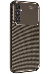 Newface Samsung Galaxy A16 5g Kılıf Auto Focus Karbon Kapak - Kahverengi