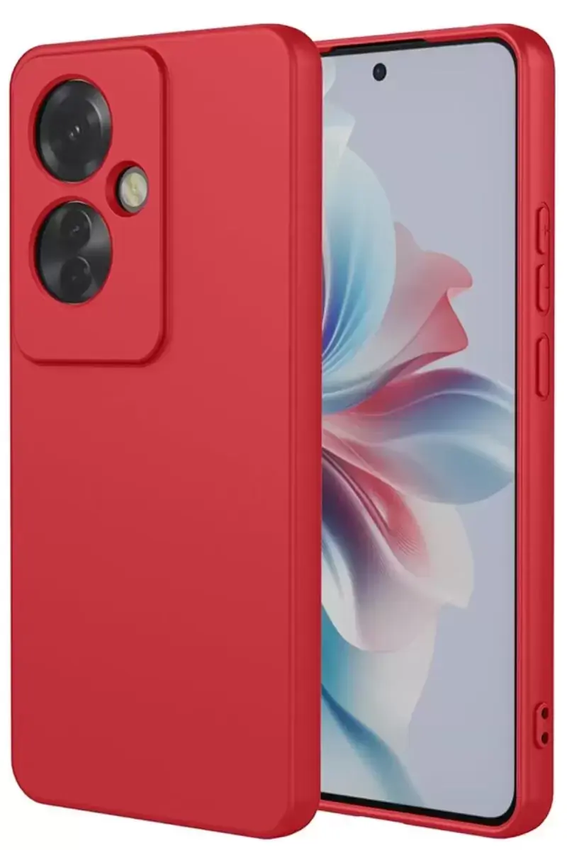 Newface Oppo Reno 11f Kılıf First Silikon - Kırmızı