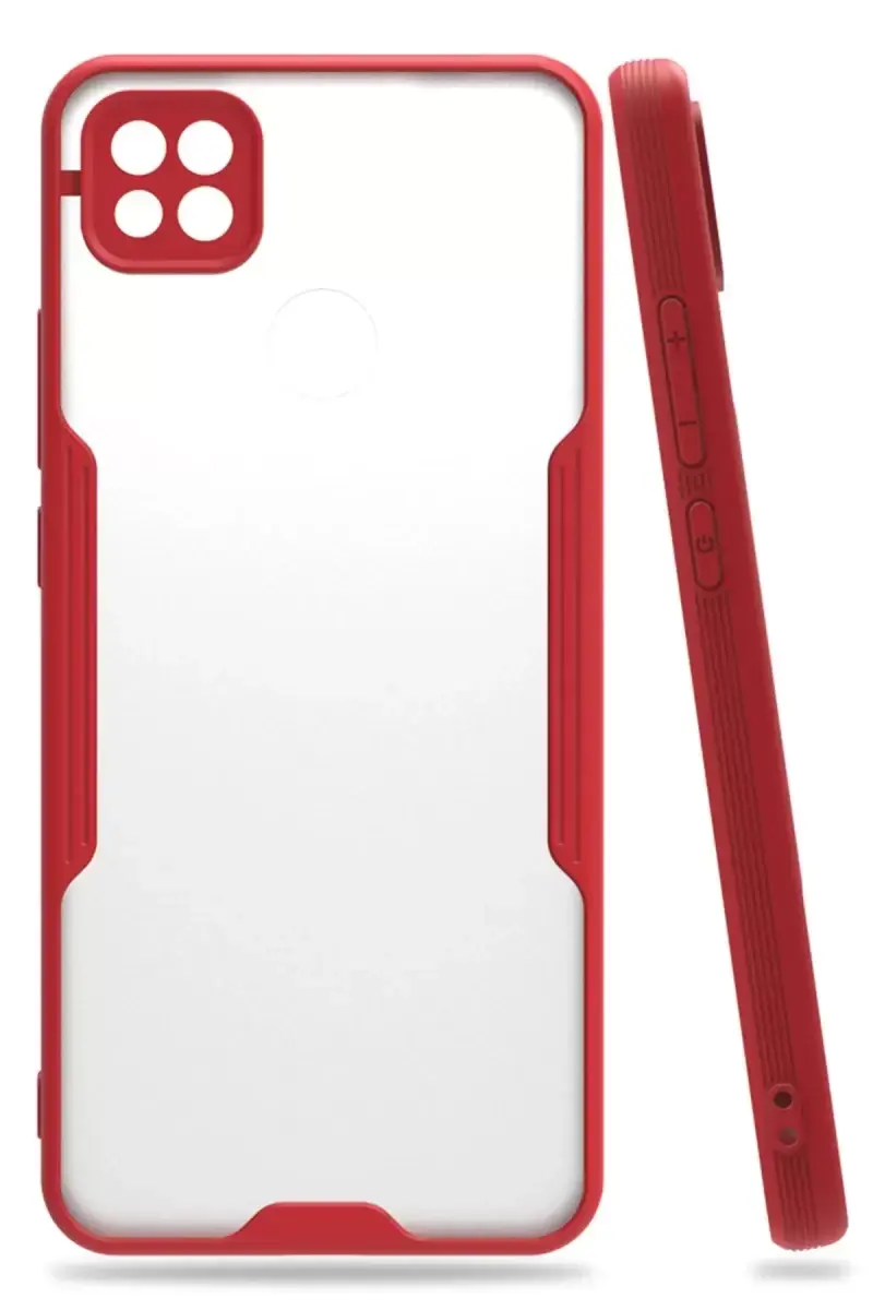 Newface Xiaomi Redmi 9c Kılıf Platin Silikon - Kırmızı