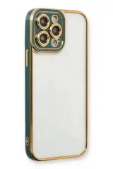 Newface İphone 13 Pro Kılıf Liva Lens Silikon - Yeşil