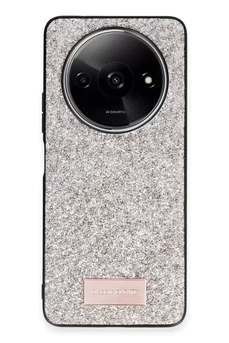 Onegif Xiaomi Redmi A3 4g Bright Simli Kapak - Gold