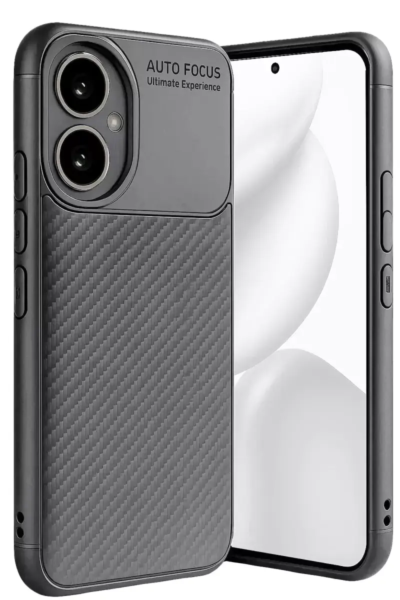 Newface Honor 400 Kılıf Auto Focus Karbon Kapak - Gri