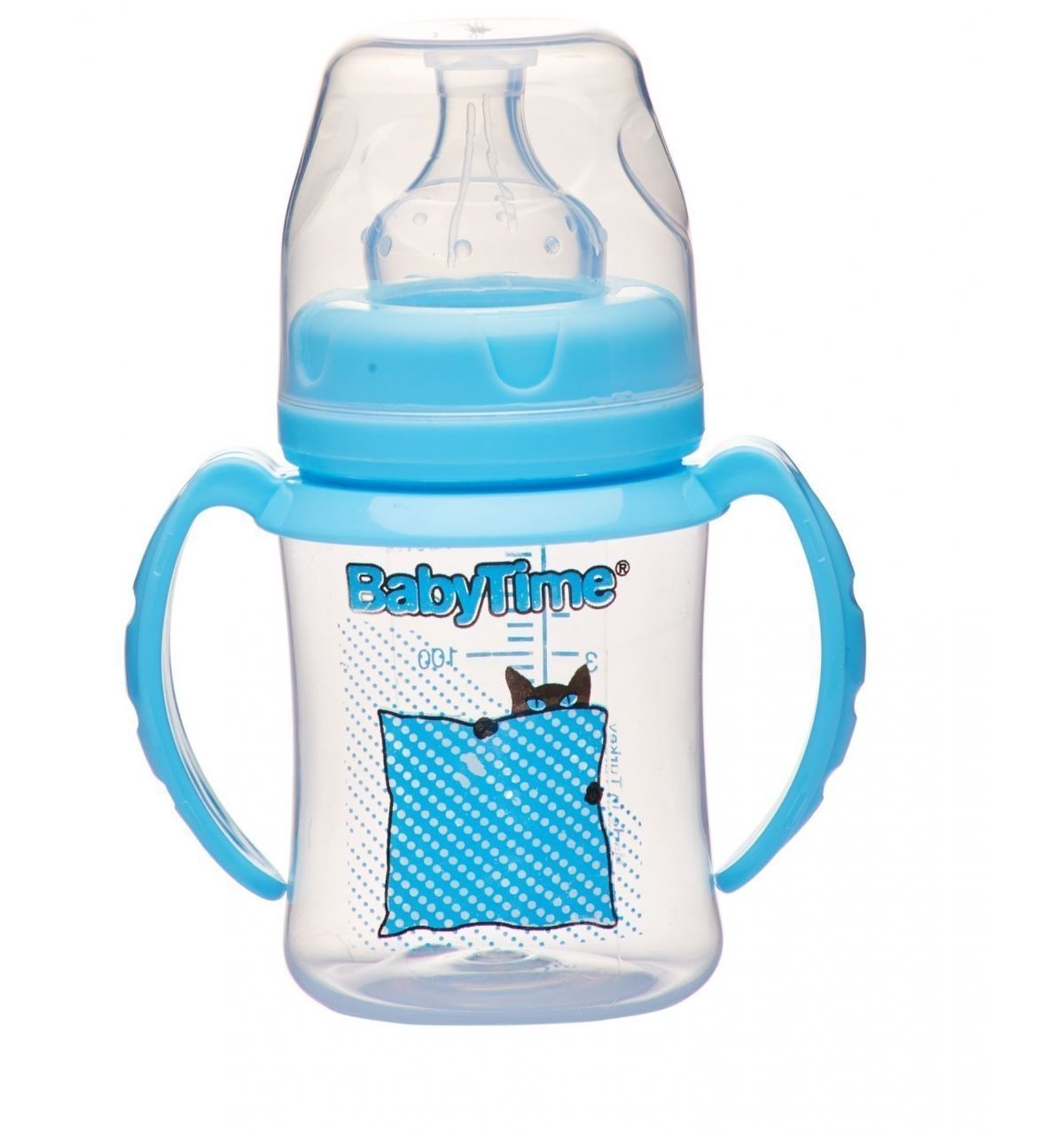BabyTime BT078 G. Ağız Kulplu Pp Biberon 150Cc - Mavi