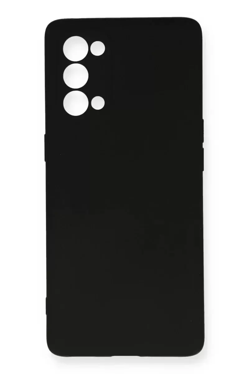 Newface Oppo Reno 5 Kılıf Nano İçi Kadife Silikon - Siyah