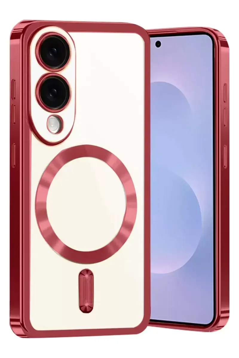 Newface Samsung Galaxy S25 Edge Kross Magneticsafe Kapak - Kırmızı