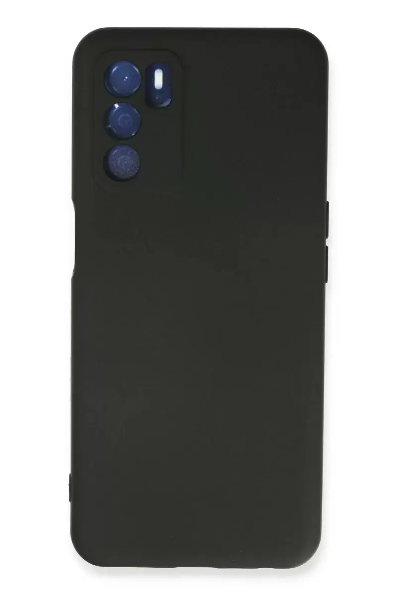 Newface Oppo A16 Kılıf Nano İçi Kadife Silikon - Siyah