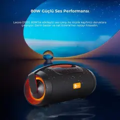 Lenovo Lecoo Ds151 80w Güçlü Ses Kablosuz Bluetooth 5.0 Rgb Boombox Hoparlör