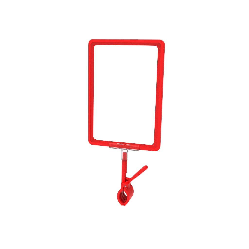 Mandallı A4 Çerçeve Takımı Kırmızı - 10 Adet