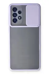 Newface Samsung Galaxy A53 5g Kılıf Palm Buzlu Kamera Sürgülü Silikon - Lila
