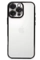 Newface Apple İphone 16 Pro Kılıf Razer Lensli Silikon - Siyah