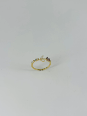 14 K Gold Kaplama Zirkon Taşlı Yüzük