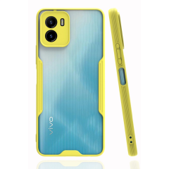 Vivo Y15s Kılıf Platin Silikon - Sarı