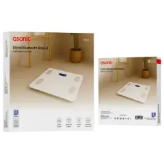 Asonic Bs260 Beyaz 260x260 Mm Dijital Bluetooth Baskül (2*aaa Pil Hediyeli)