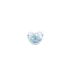 BabyTime BT134 Silikon Damaklı Koruyucu Kapaklı Şeffaf Gövdeli Desenli Emzik No 1 - Mavi