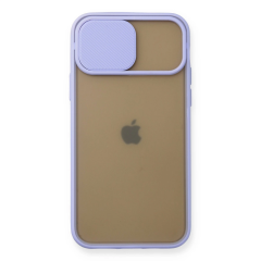 İphone 11 Pro Kılıf Palm Buzlu Kamera Sürgülü Silikon - Lila