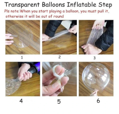 Kırmızı Simli Yuvarlak Şeffaf Balon 24 İnç