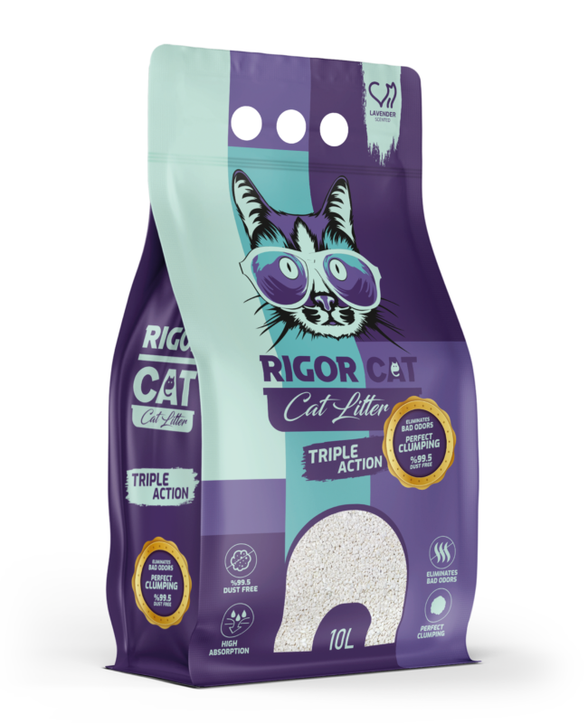 Rigor Lavanta Kokulu İnce Taneli Kedi Kumu 10 lt