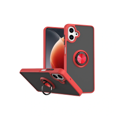 Samsung Galaxy A07 4g Montreal Yüzüklü Silikon Kapak - Kırmızı