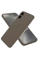 Newface Samsung Galaxy A06 Kılıf First Silikon - Kahverengi