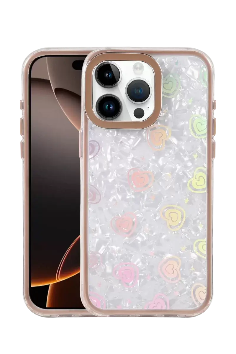 Newface Apple İphone 15 Pro Lumi Desenli Kapak - Çöl Titanyum