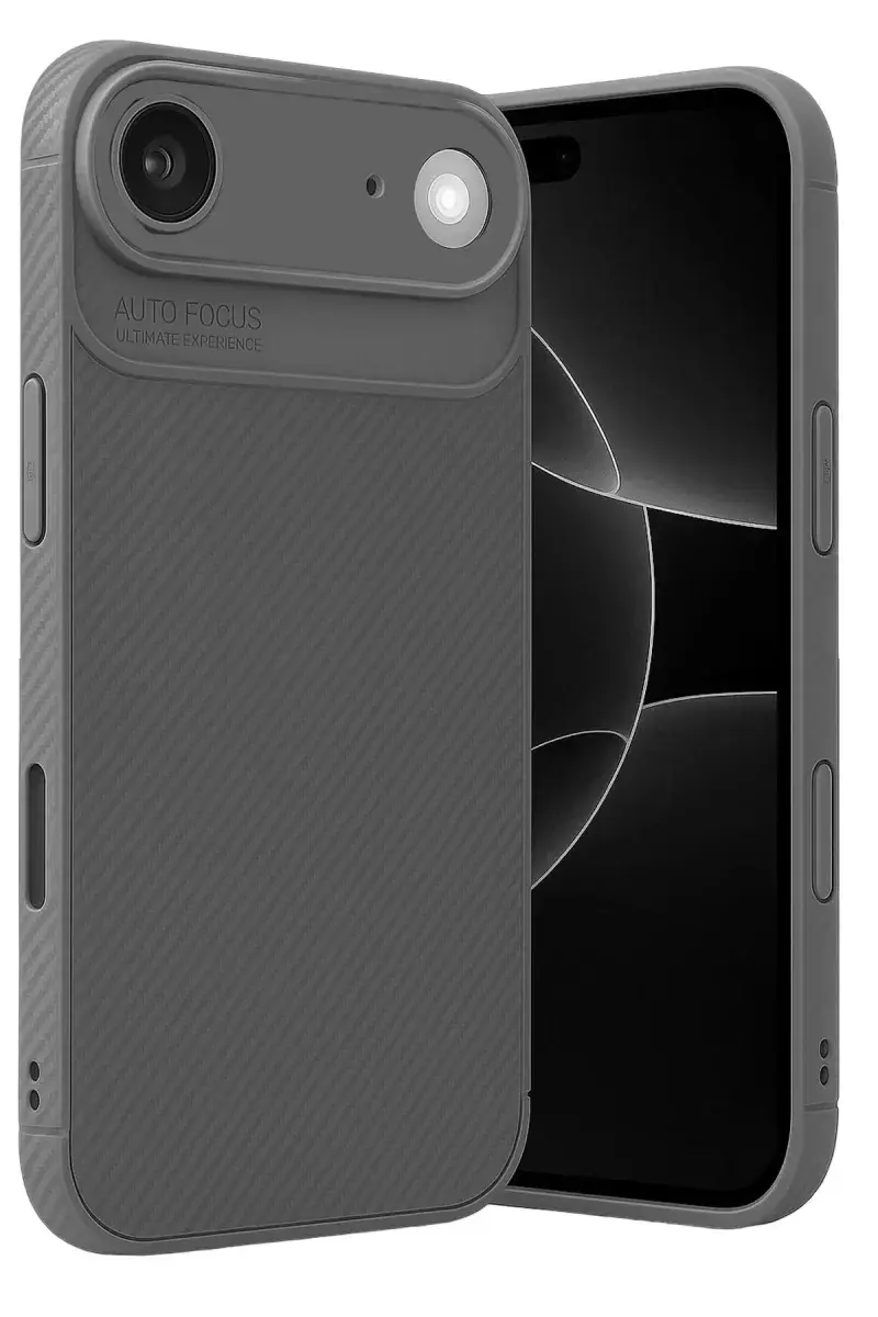 Newface Apple İphone 17 Air Auto Focus Karbon Kapak - Gri