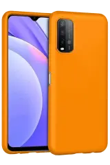 Newface Xiaomi Redmi 9t Kılıf Nano İçi Kadife Silikon - Turuncu