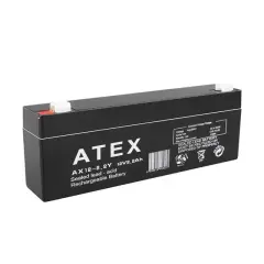 Atex 12 Volt 2 Amper Yatık Uzun Akü (178x34x60 Mm)