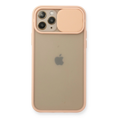 İphone 11 Pro Kılıf Palm Buzlu Kamera Sürgülü Silikon - Pembe