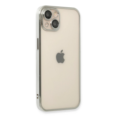 İphone 13 Kılıf Razer Lensli Silikon - Gümüş