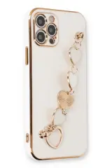 Newface İphone 12 Pro Max Kılıf Esila Silikon - Beyaz